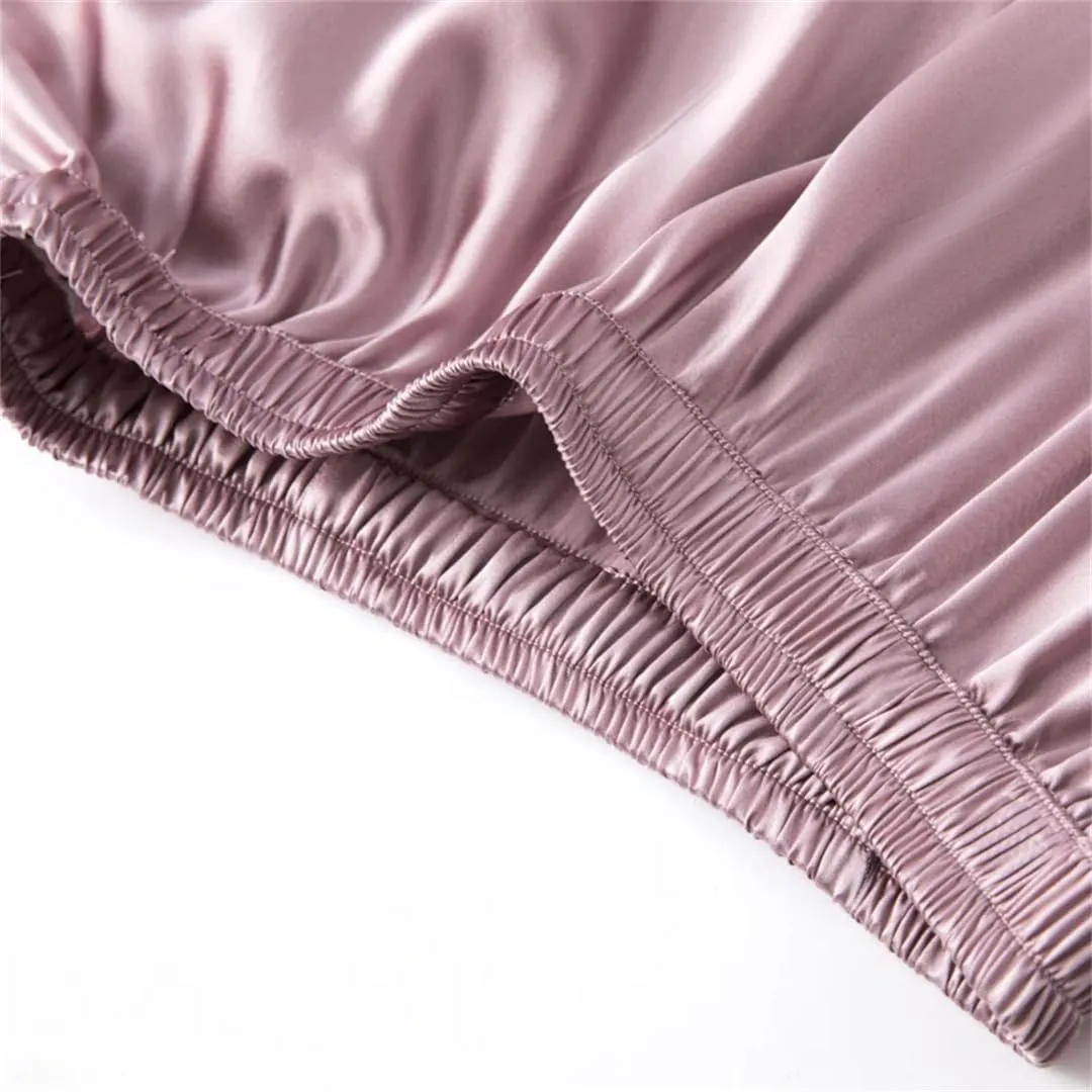 Women's Summer Loose Satin Silk Skirt Mid Length Slim Large Swing Skirt