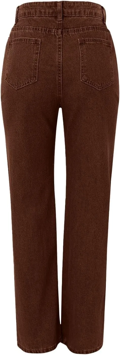 Womens Sweatpant Jeans Soft High Waisted Sweatpant That Look Like Jeans Plus Size Boyfriend Pants with Pockets