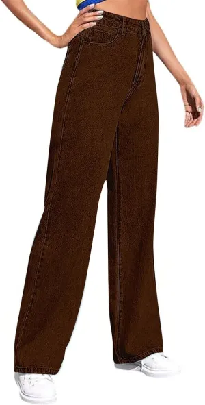 Womens Sweatpant Jeans Soft High Waisted Sweatpant That Look Like Jeans Plus Size Boyfriend Pants with Pockets
