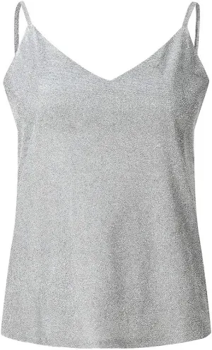 Womens Tank Tops Casual Fashion V Neck Strappy Sequin Sparkle Shimmer Camisole Sleeveless Tanks Tops