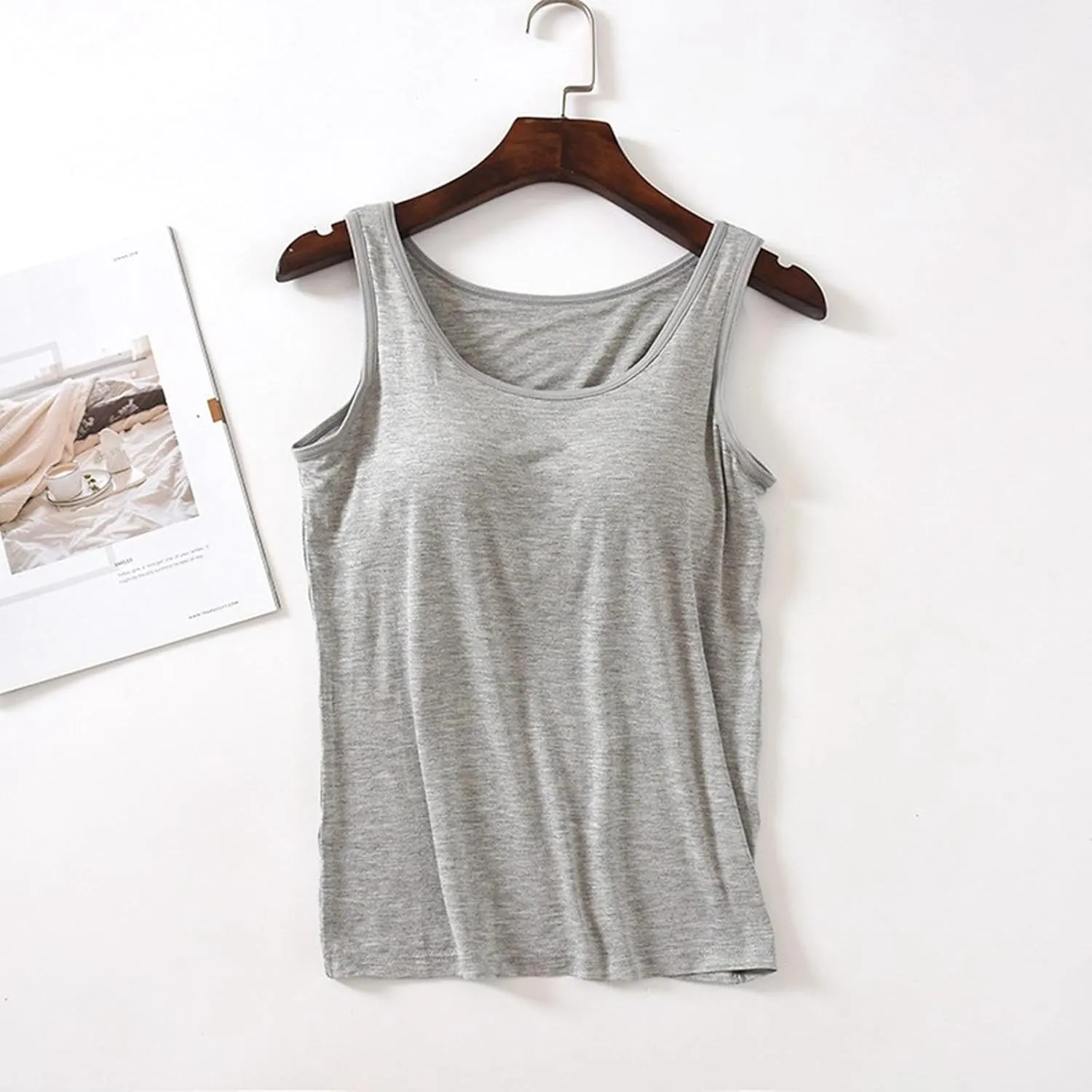 Womens Tank Tops Dressy Casual Shelf Bra Tank Tops Racerback Workout Camis Yoga Shirt Cotton Undershirt Tank Tops for Women