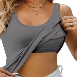 Womens Tank Tops Dressy Casual Shelf Bra Tank Tops Racerback Workout Camis Yoga Shirt Cotton Undershirt Tank Tops for Women