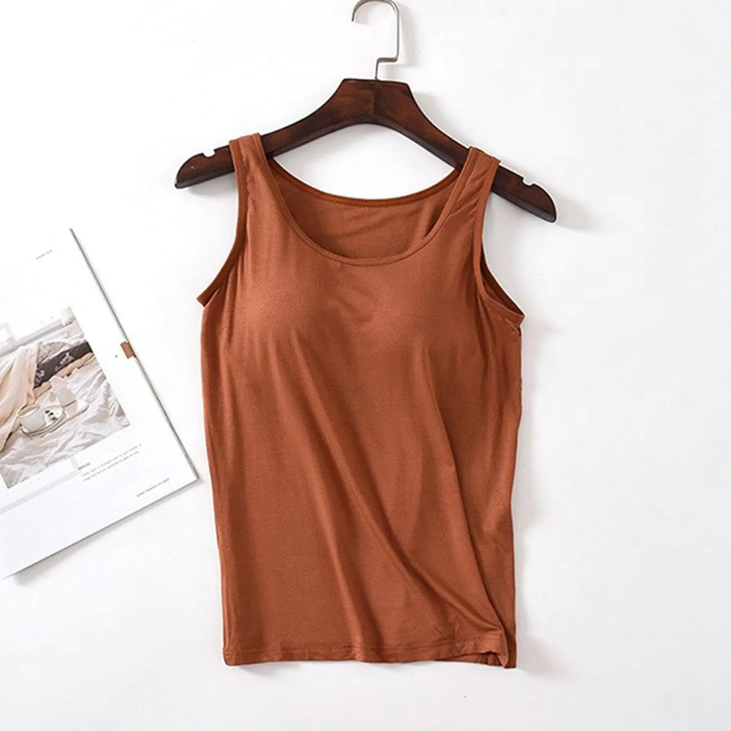Womens Tank Tops Dressy Casual Shelf Bra Tank Tops Racerback Workout Camis Yoga Shirt Cotton Undershirt Tank Tops for Women