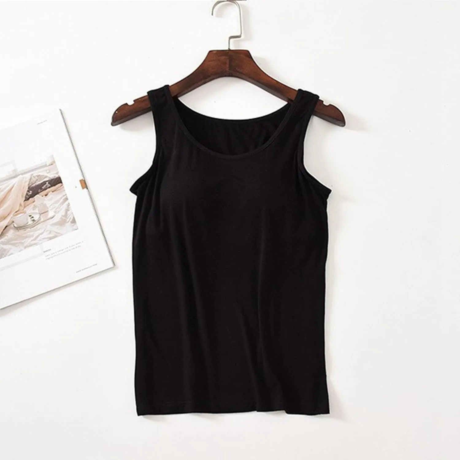 Womens Tank Tops Dressy Casual Shelf Bra Tank Tops Racerback Workout Camis Yoga Shirt Cotton Undershirt Tank Tops for Women