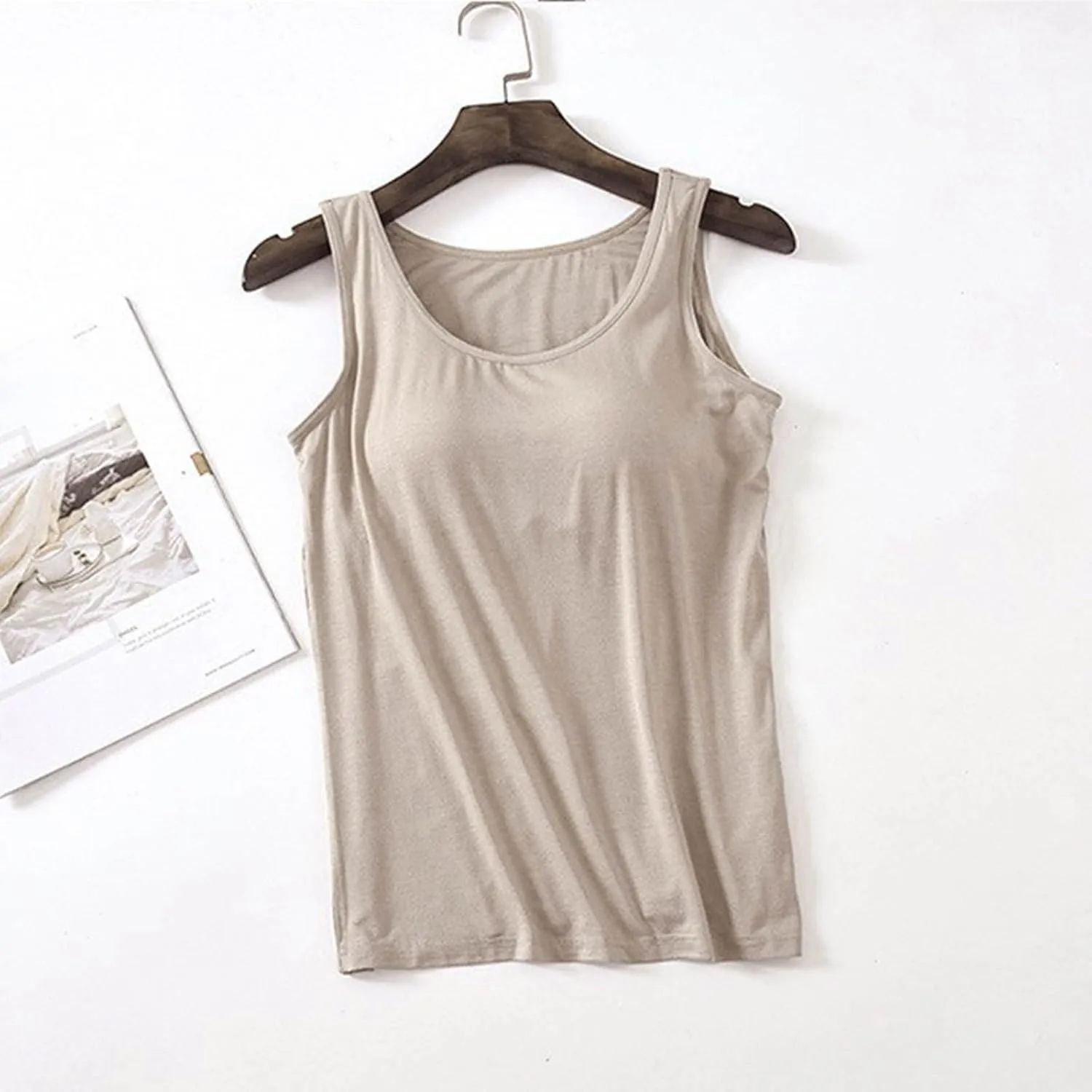 Womens Tank Tops Dressy Casual Shelf Bra Tank Tops Racerback Workout Camis Yoga Shirt Cotton Undershirt Tank Tops for Women