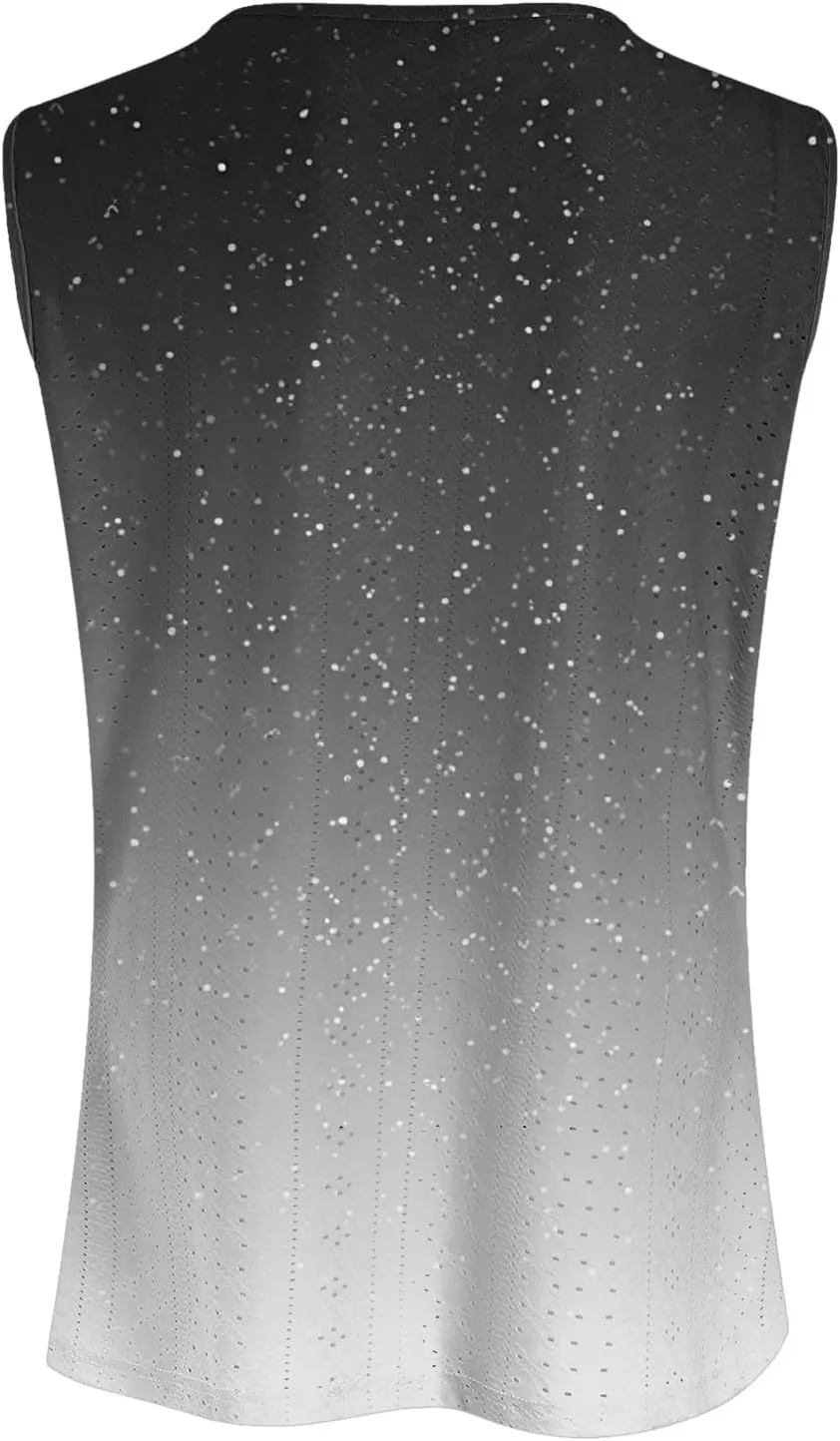 Womens Tank Tops Loose Fit 2025 Trendy Summer V Neck Sleeveless T Shirts Spring Clothes Casual Loose Blouses