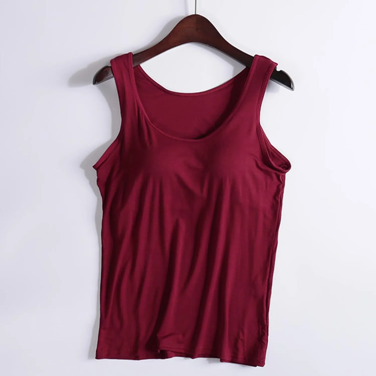 Women's Tank Tops with Built in Bras,2024 Summer Plus Size Tank Tops Scoop Neck Loose Fit Yoga Basic Sleeveless Tops