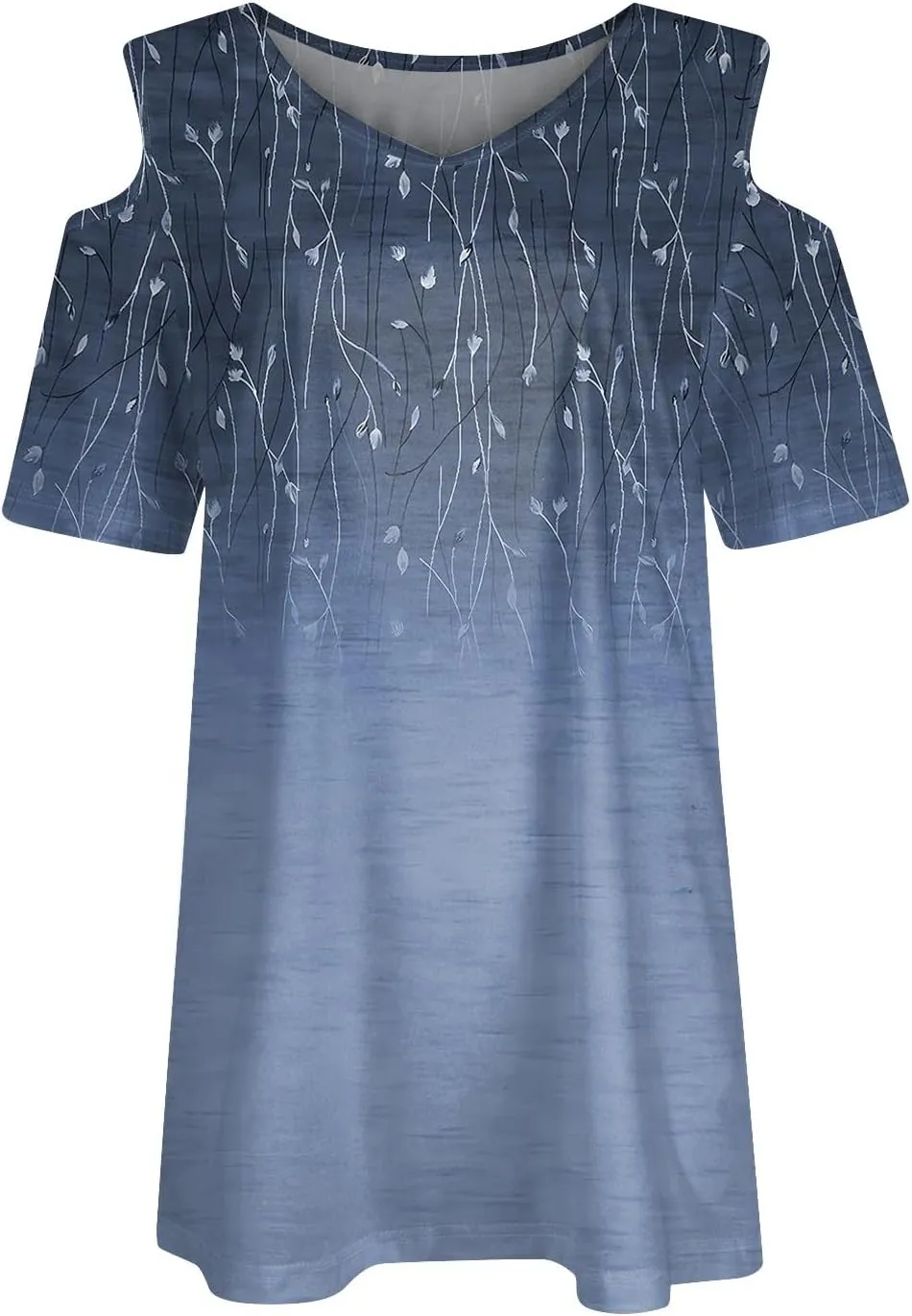 Womens Tops Summer Casual Sexy V Neck Short Sleeve Shirts Cold Shoulder Tops Loose Blouses Soft Comfy Graphic Tees