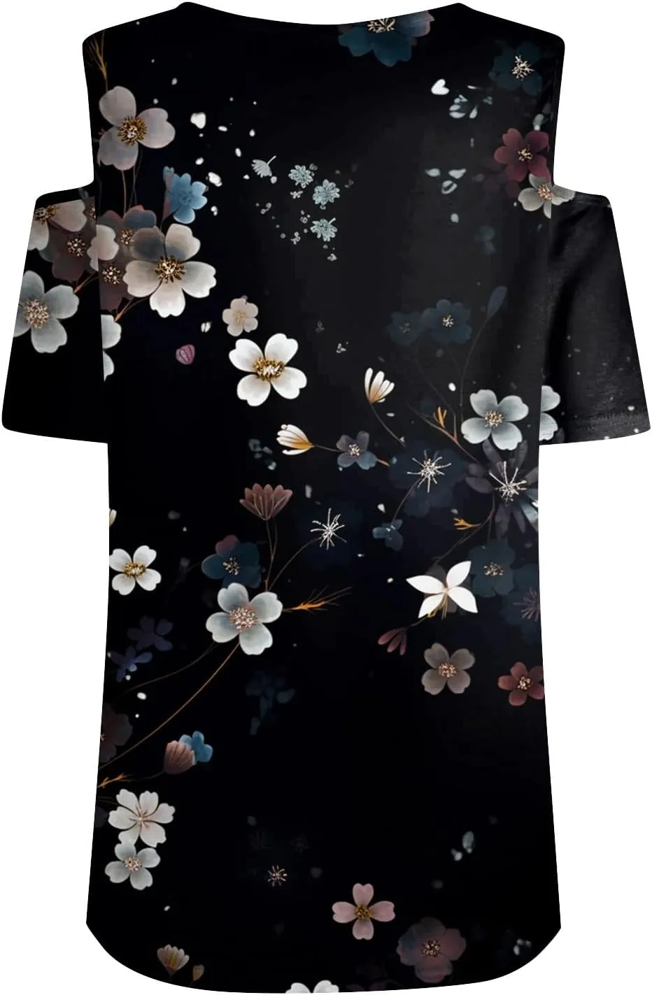 Womens Tops Summer Casual Sexy V Neck Short Sleeve Shirts Cold Shoulder Tops Loose Blouses Soft Comfy Graphic Tees