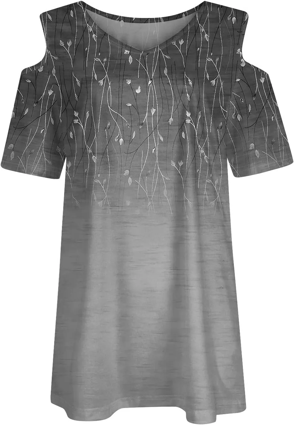 Womens Tops Summer Casual Sexy V Neck Short Sleeve Shirts Cold Shoulder Tops Loose Blouses Soft Comfy Graphic Tees