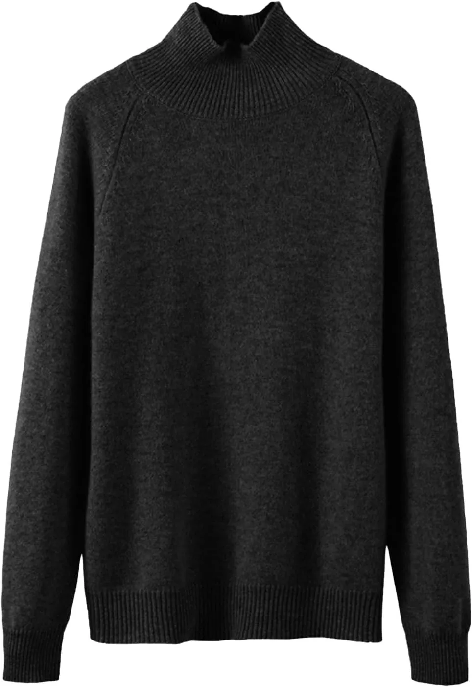 Women's Turtleneck Cashmere Sweater Knitted Casual Trendy Wool Crew Neck Pullover Tops Fall Winter Warm Comfy Soft Sweaters