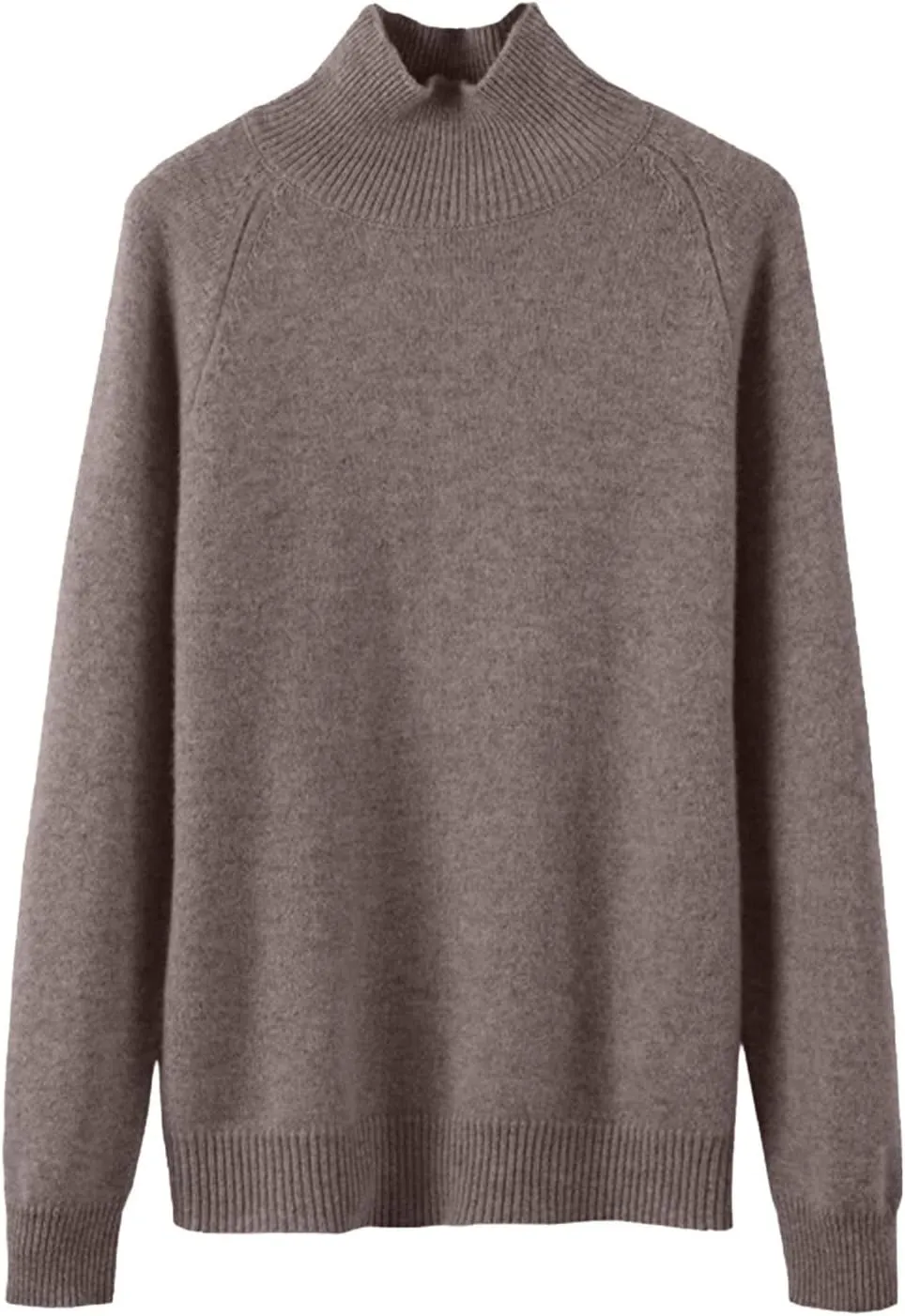 Women's Turtleneck Cashmere Sweater Knitted Casual Trendy Wool Crew Neck Pullover Tops Fall Winter Warm Comfy Soft Sweaters