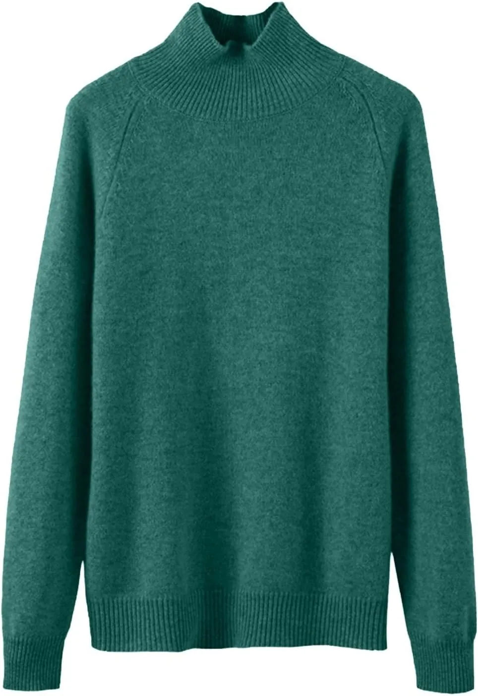 Women's Turtleneck Cashmere Sweater Knitted Casual Trendy Wool Crew Neck Pullover Tops Fall Winter Warm Comfy Soft Sweaters