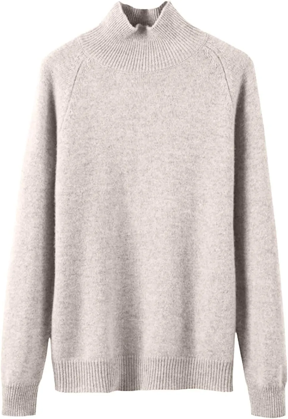 Women's Turtleneck Cashmere Sweater Knitted Casual Trendy Wool Crew Neck Pullover Tops Fall Winter Warm Comfy Soft Sweaters