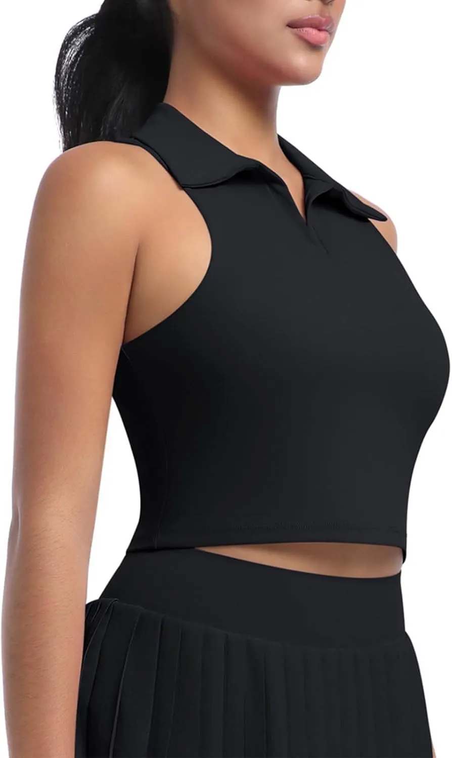 Women's Workout Tank Tops Casual Fashion V Neck Sleeveless Golf Shirts Summer Athletic Workout Quick Dry Blouse