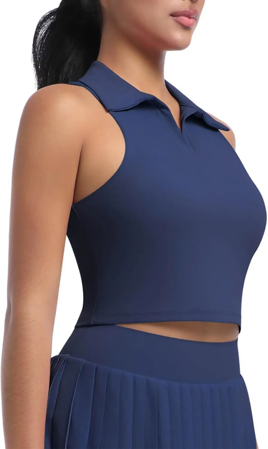 Women's Workout Tank Tops Casual Fashion V Neck Sleeveless Golf Shirts Summer Athletic Workout Quick Dry Blouse