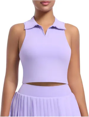 Women's Workout Tank Tops Casual Fashion V Neck Sleeveless Golf Shirts Summer Athletic Workout Quick Dry Blouse