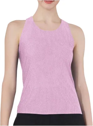 Womens Workout Tank Tops Summer Sleeveless Mesh Quick Dry Athletic Shirts Casual Fashion Solid Comfortable Blouse
