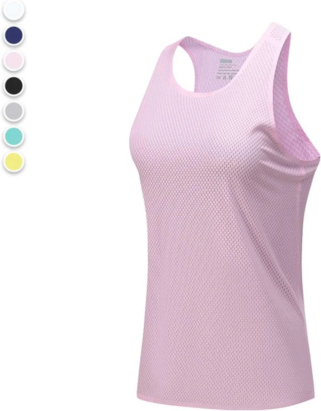 Womens Workout Tank Tops Summer Sleeveless Mesh Quick Dry Athletic Shirts Casual Fashion Solid Comfortable Blouse
