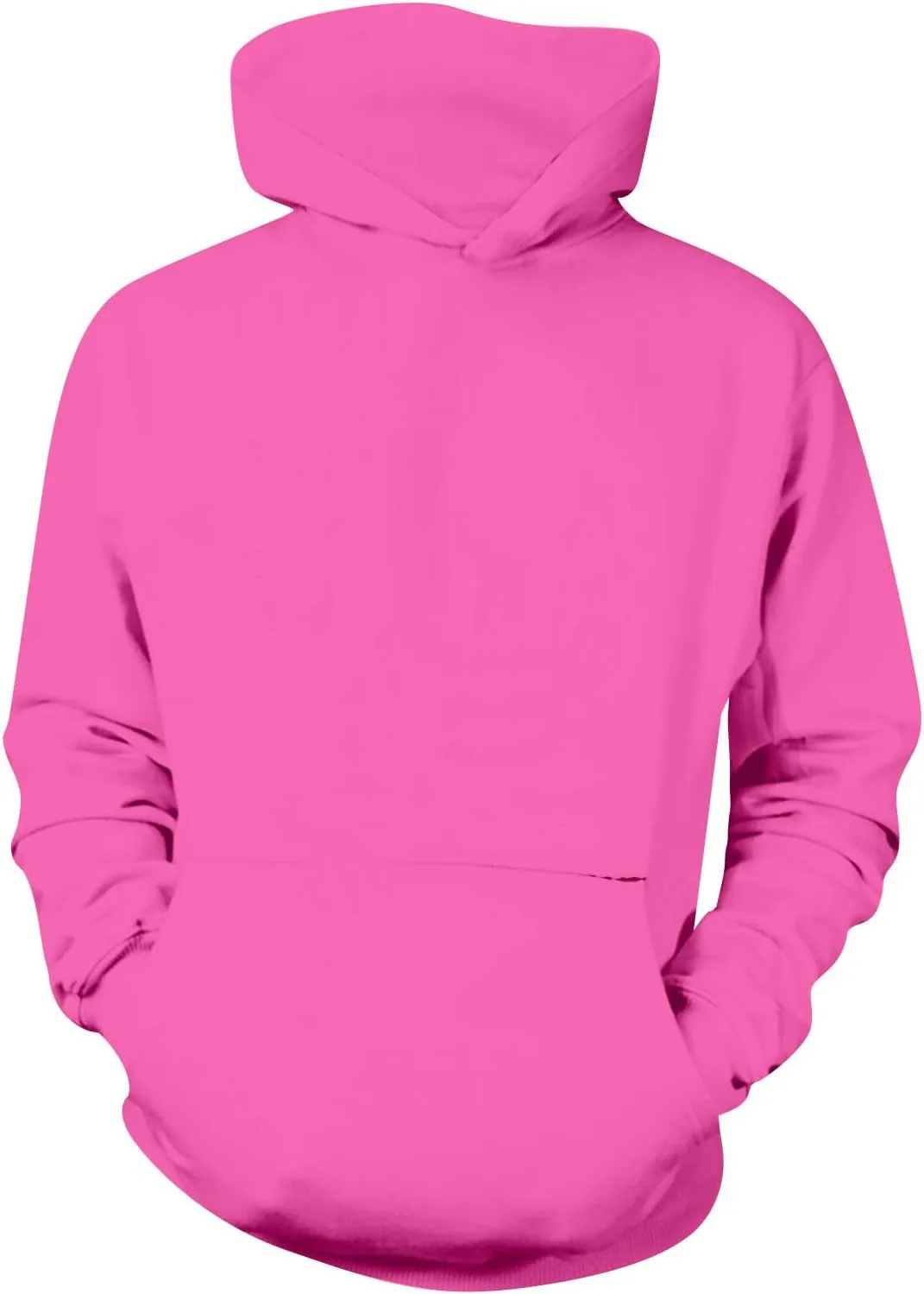 Ymosrh Men's Hoodie Pullover Solid Color Long Sleeve Drawstring Casual Hooded Sweatshirts Men's, M-4XL